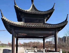 雙層四角涼亭